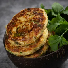 Zucchini Puffer mit Kräuterquark